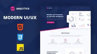 Responsive Analytics Landing Page with Animations | HTML | CSS | JS | Responsive Navbar 🔥