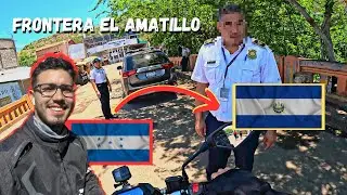 Frontera HONDURAS a EL SALVADOR | El Amatillo | CANAL SECO mi primera vez en MOTO 🇭🇳😳🇸🇻