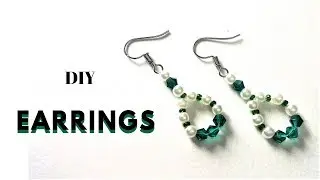 5 MINUTES DIY Earrings. Beading tutorial - how to make earrings