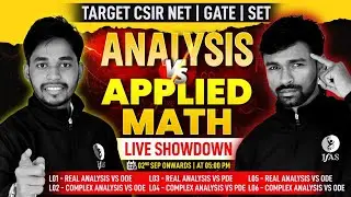 Live Showdown From 2 Sep | Analysis Vs Applied Mathematics | Must Watch Series