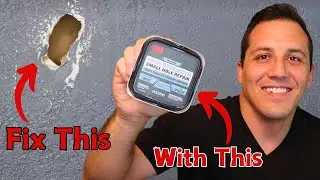 Easy Drywall Repair For Beginners - DIY Using 3M Small Hole Repair Kit