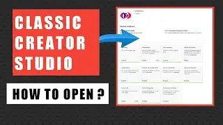 How to open classic creator studio in new youtube creator studio    