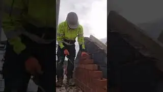 Building brick and block gable peak