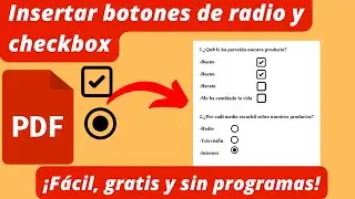 PDF: insertar casillas de verificación y botones de selección de lista