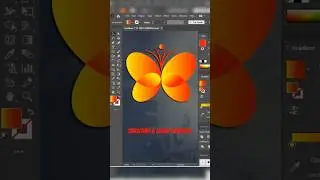 Butterfly logo design in illustrator #logo #illustrator #logodesign #shorts #ytshorts #logolabai