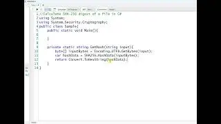 C#: Calculate SHA-256 digest of a file in C# (Code)