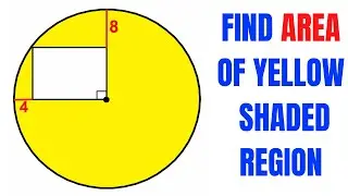 Calculate area of the Yellow shaded region | Important Geometry and Algebra skills explained