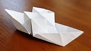 How to make a boat out of paper. Origami steamer
