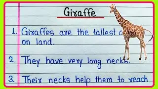 10 lines on Giraffe in English/Few lines about giraffe in English/Essay on Giraffe/Giraffe essay