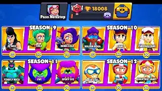 BOX OPENING of 5 WHOLE BRAWL PASSES! 18000 TROPHIES NONSTOP AUTO-COLLECT FINALE! Brawl Stars