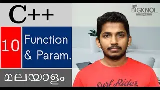 10 C++ Function with Parameters Malayalam Programming Tutorial