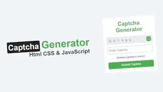 Create Advenced Captcha Generator With HTML CSS & JavaScript 