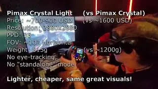 VR новинка 2024 шлем Pimax Crystal Light - достойный выбор для хардкорного PCVR симуляторщика!