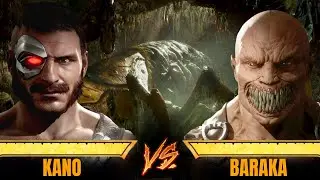 Mortal Kombat 11: Kano vs Baraka || Lost Hive of the Kytinn Arena (Very Hard)