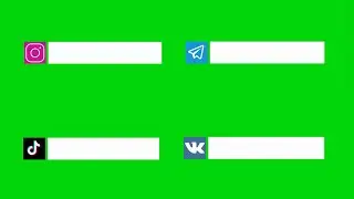 4 футажа на зеленом фоне кнопки социальных сетей(ХРОМАКЕЙ СОЦСЕТИ ) футажи соцсети