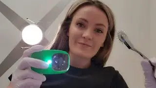ASMR 1 Minute Cranial Nerve Exam, Eye, Ear, Dentist, Haircut, Barbershop, Measuring, Photoshoot