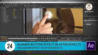 Hologram Effect in After Effects | Number Button effect in After Effects | Lesson 24/26 | Tamil