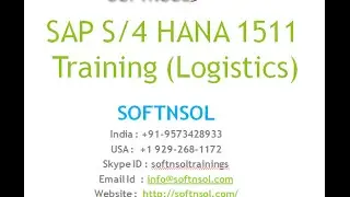 SAP Simple Logistics Online Training | SAP S4 HANA Simple Logistics Training | SAP Simple Logistics