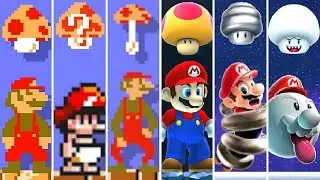 All Mario Mushroom Power-Ups in Super Mario Games (1985-2020)