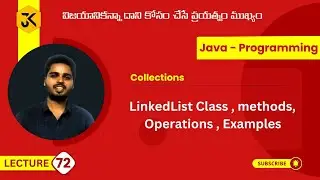 72 | Collections | LinkedList Class | methods | Operations | Examples #java #collections