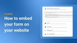 How to embed your form on your website | 123FormBuilder