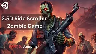 How to create 2.5D Side Scroller Zombie game in UNITY- [PART3] Jumping