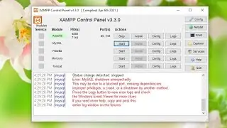 How to Fixed Error, MYSQL shutdown unexpectedly, This may be due to a blocked port,