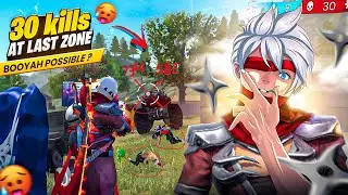 Intense Fight 30 Kills at Last Zone 🔥 Booyah Possible ❓Duo Vs Squad🪂