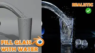 Fill Glass with Realistic Water || Blender Water Simulation