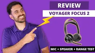 NEW Poly Voyager Focus 2 UC In-Depth Review - LIVE MIC + SPEAKER + RANGE TEST!