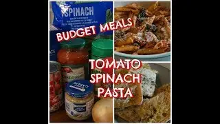 ALDI BUDGET MEAL RECIPES | TOMATO SPINACH PASTA