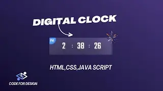 How To Create Digital Clock 🕒 Using java script | #codefordesign