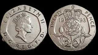 UK 1993 TWENTY PENCE Coin VALUE + REVIEW