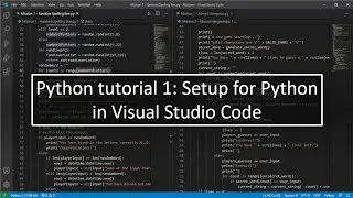 Python tutorial 1: Setup of Python in Visual Studio Code