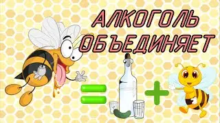 Два роя в один улей. Как объединить две пчелиные семьи в одну "под тетю-рюму"/самогоном.