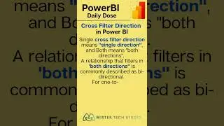 Cross Filter Direction in Power BI | DAX in PowerBI | 