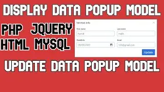 How To Display Data in a Popup modal Bulma JQuery PHP in Urdu/Hindi