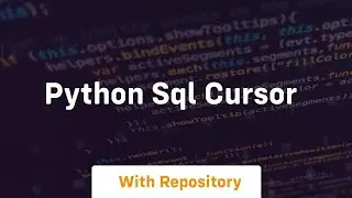 python sql cursor