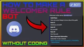 Make A Welcome Rule Discord Bot - On Mobile | No-Code | Techtitive