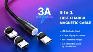 Magnetic 3 in 1 Data Cable cheapest data cable ₹ 149 only Unboxing | Review