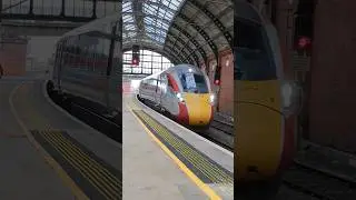 LNER Azuma 801203 speeding into Darlington.