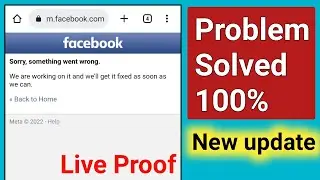 Facebook Something went wrong problem.we are working on it and well fixed soon.Facebook page error