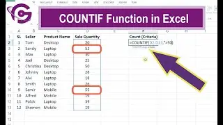 How to use COUNTIF function in Excel Easily