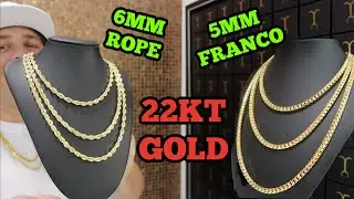 HEAVY 22KT Rope vs Franco chain review! Which one shines the most?!