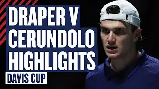 Highlights - Jack Draper v Francisco Cerundolo | Great Britain v Argentina - Davis Cup 2024 | LTA