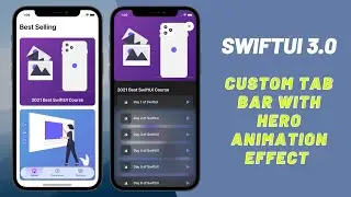 SwiftUI 3.0 - Custom Tab Bar With Hero Animation Effect - Matched Geometry - Xcode 13 - WWDC 2021