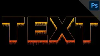 Text with blast effect | Transparent text with gradient blast outline | PHOTOSHOP TUTORIAL