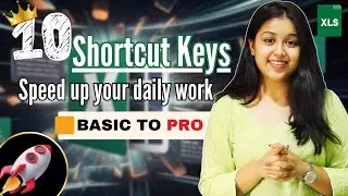 ✅10 Most Powerful Excel Shortcut Keys to Make you work Faster! || Advance Excel