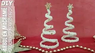 DIY COMO HACER ADORNO NAVIDEÑO EN MACRAMÉ | ÁRBOL NAVIDEÑO CON HILO | CHRISTMAS ORNAMENTS