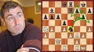 Шахматы. Василий Иванчук. ТАНЕЦ ЧЁРНОГО КОНЯ и атака по белым полям!